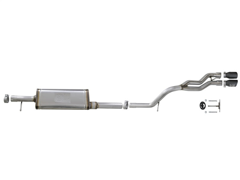 aFe Rebel Series Cat-Back 2.5in Dual Center Exit SS Exhaust - 49-48054-B-C-Dub Tech