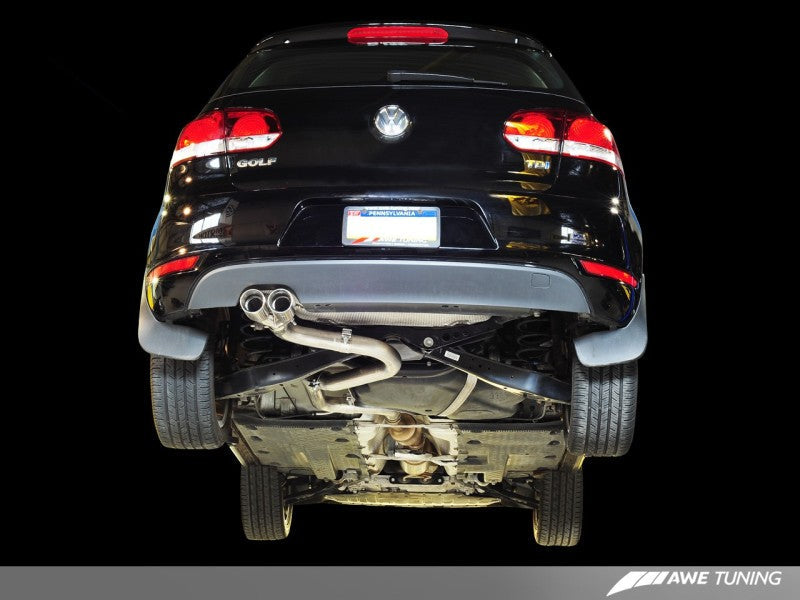 AWE Tuning Golf TDI Performance Exhaust - Diamond Black Tips - 3015-23022-C-Dub Tech