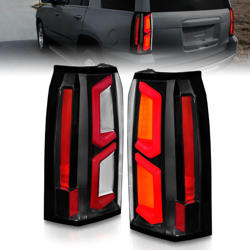 ANZO 2015-2020 Chevrolet Tahoe LED Tail Lights w/ Light Bar - 311374-C-Dub Tech