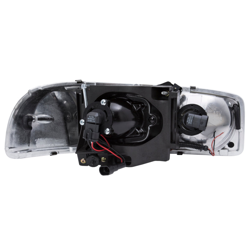 ANZO 1999-2006 Gmc Sierra 1500 Projector Headlights w/ U-Bar Black - 111303-C-Dub Tech