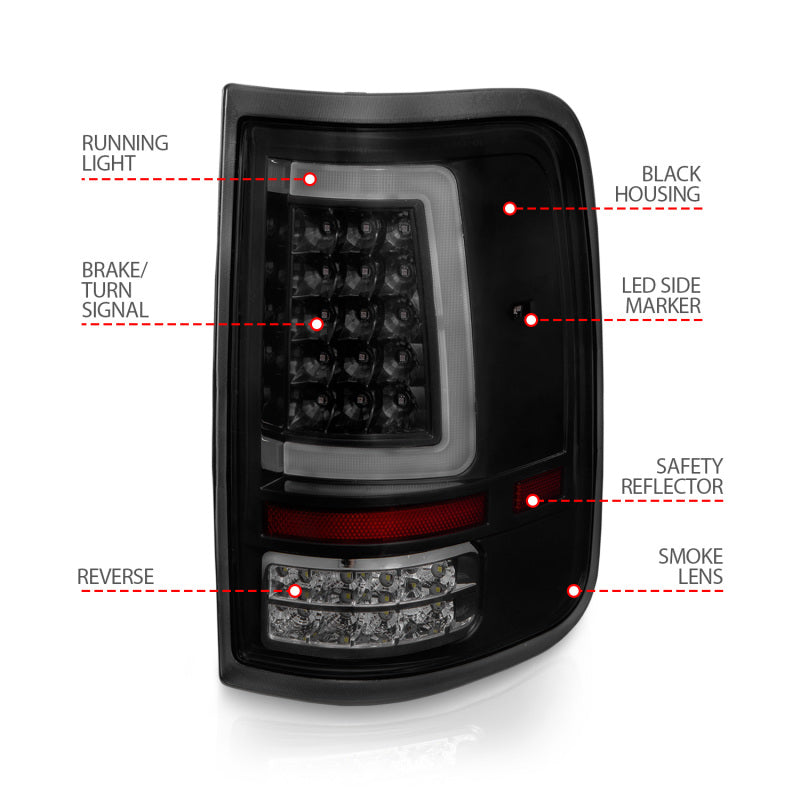 ANZO 2004-2006 Ford F-150 LED Tail Lights w/ Light Bar - 311343-C-Dub Tech