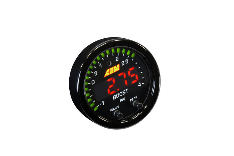AEM X-Series Boost Pressure -30inHg 60psi Gauge Kit - 30-0308-C-Dub Tech