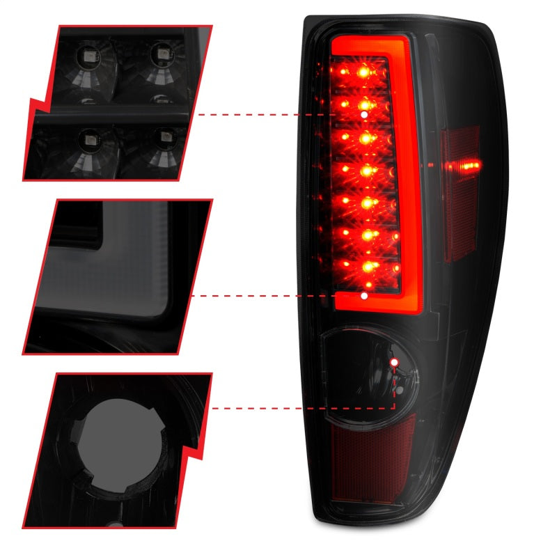ANZO 2004-2012 Chevrolet Colorado/ GMC Canyon LED Tail Lights w/ - 311383-C-Dub Tech