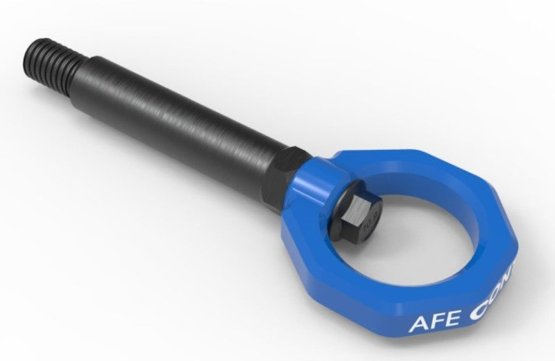 aFe Control Rear Tow Hook Blue BMW F-Chassis 2/3/4/M - 450-502002-L-C-Dub Tech