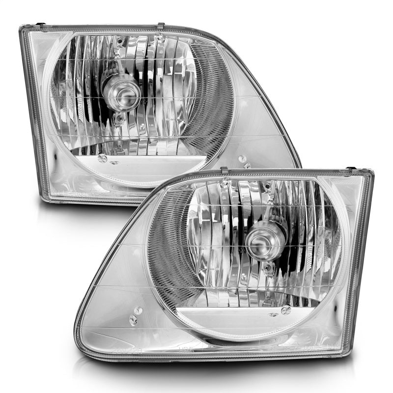 ANZO 1997-2003 Ford F-150 Crystal Headlights Chrome - 111030-C-Dub Tech