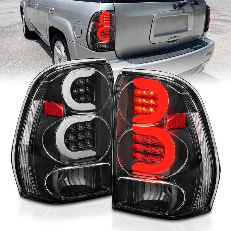 ANZO 2002-2009 Chevrolet Trailblazer LED Tail Lights w/ Light Bar - 311371-C-Dub Tech