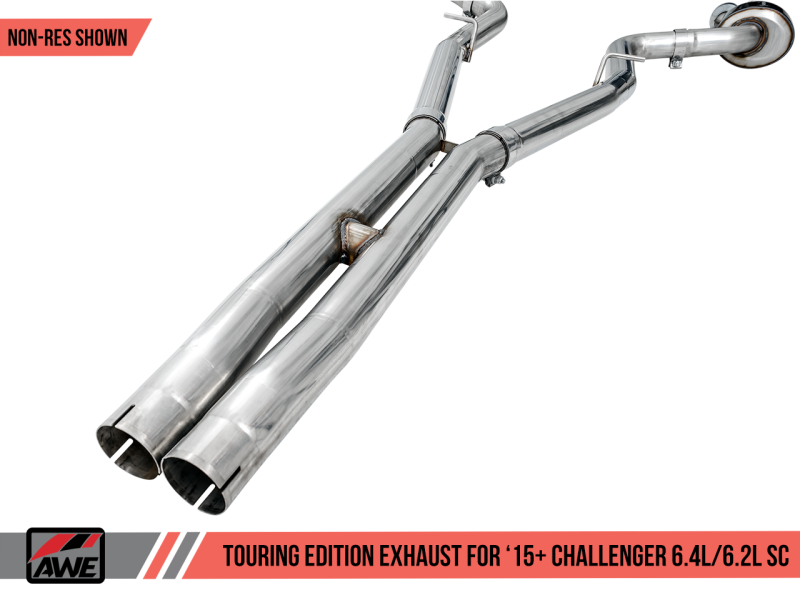 AWE Tuning 2015+ Dodge Challenger 6.4L/6.2L Non-Resonated Touring Edition Exhaust - 3020-42074-C-Dub Tech