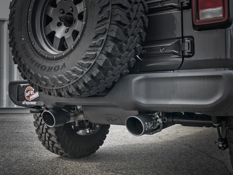 aFe Rebel Series 409 Stainless Steel Cat-Back Exhaust 18-21 Jeep - 49-48096-B-C-Dub Tech
