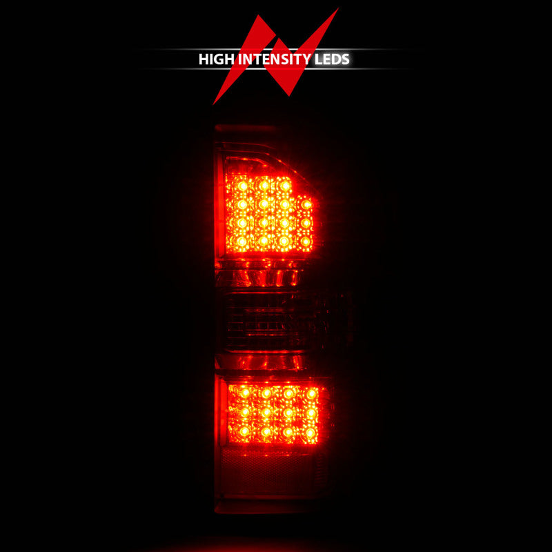 ANZO 2014-2018 GMC Sierra LED Tail Lights Black Housing Red/Clear - 311399-C-Dub Tech