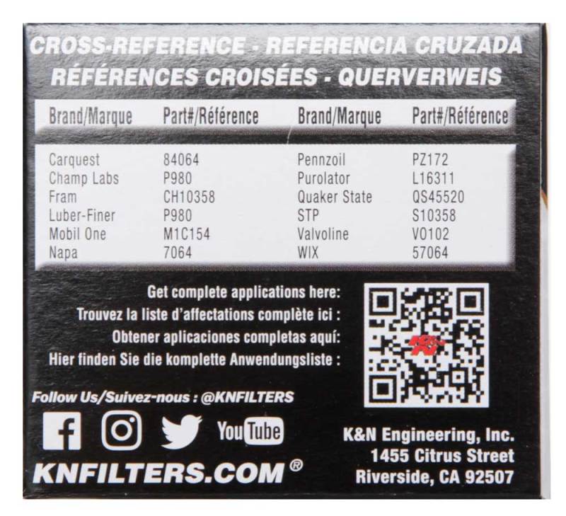 K&N Toyota / Lexus / Scion 1.50in OD x 2.25in - HP-7021
