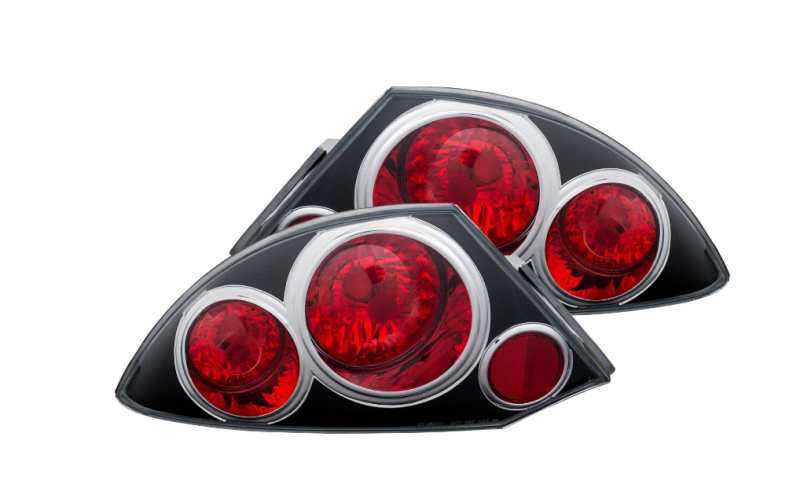 ANZO 2000-2005 Mitsubishi Eclipse Taillights Black - 221081-C-Dub Tech