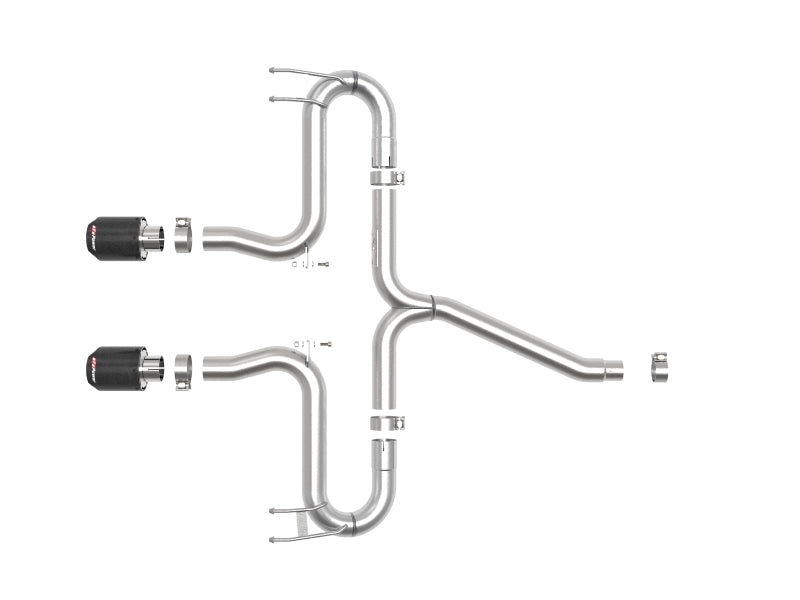 aFe Takeda 2-1/2in 304 SS Axle-Back Exhaust w/Carbon Tips 17-20 - 49-36625-C-C-Dub Tech