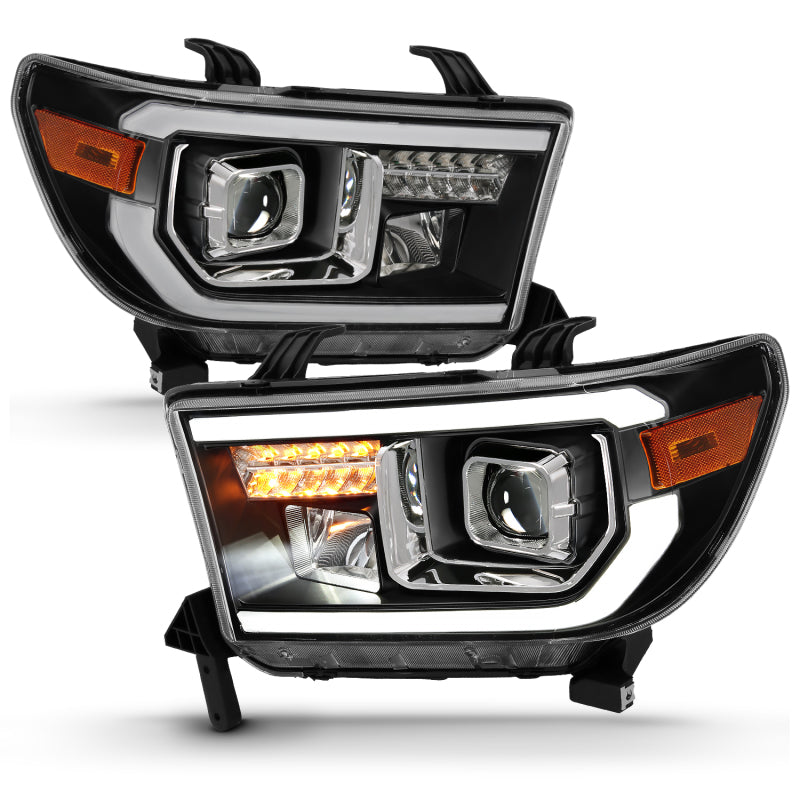 ANZO 2007-2014 Toyota Tundra Projector Light Bar H.L Black Amber(Led - 111447-C-Dub Tech