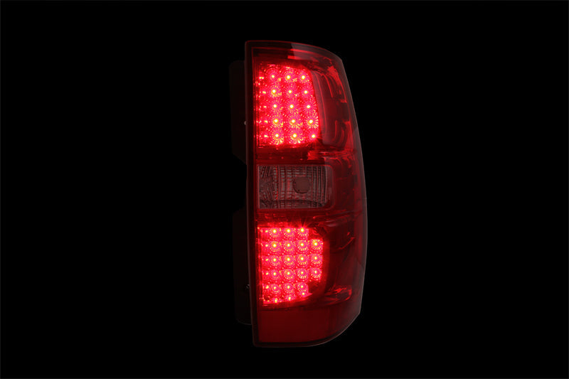 ANZO 2007-2013 Chevrolet Avalanche LED Taillights Red/Clear - 311143-C-Dub Tech