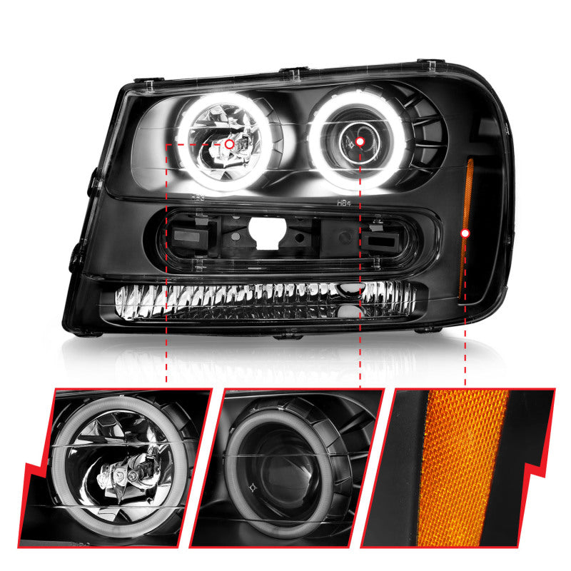 ANZO 02-09 Chevrolet Trailblazer (Will Not Fit 06-09 LT) Projector - 111572-C-Dub Tech