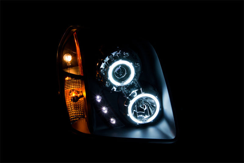 ANZO 2007-2014 Gmc Yukon Projector Headlights w/ Halo Black (CCFL) - 111148-C-Dub Tech