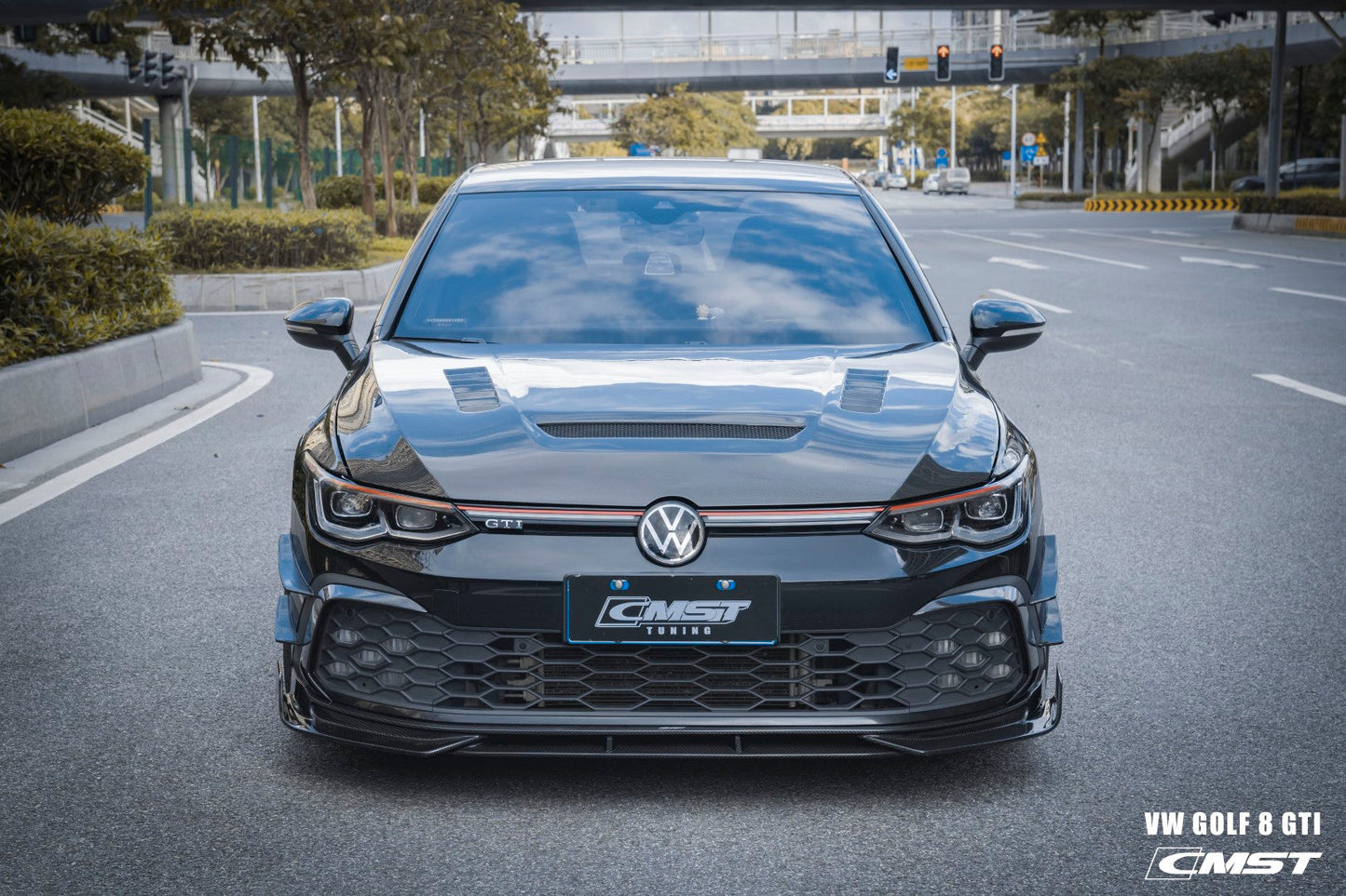 CMST Tuning Carbon Fiber Front Bumper Upper Valences for Volkswagen GTI MK8