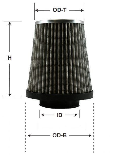 7183 Green Filter High Performance Cone Air Filter - Green Color Replacement for FS016G, FS018G, FS018GB, FS018GSHIELD-C-Dub Tech