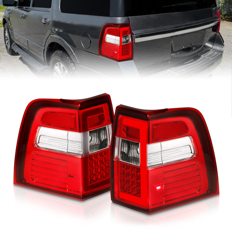 ANZO 07-17 For Expedition LED Taillights w/ Light Bar Chrome - 311410-C-Dub Tech