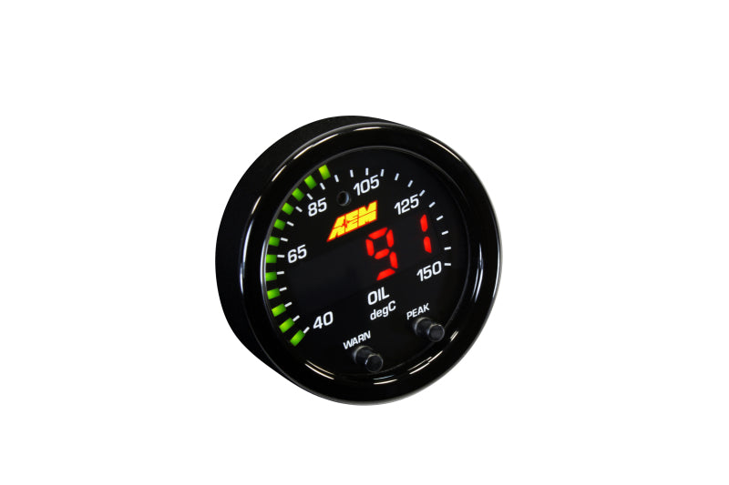 AEM X-Series Temperature 100-300F Gauge Kit (ONLY Black Bezel and - 30-0302-C-Dub Tech