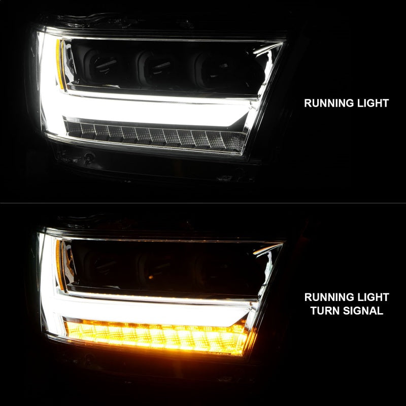 ANZO 19-20 Dodge Ram 1500 Tradesman LED Projector Headlights Plank - 111495-R-C-Dub Tech