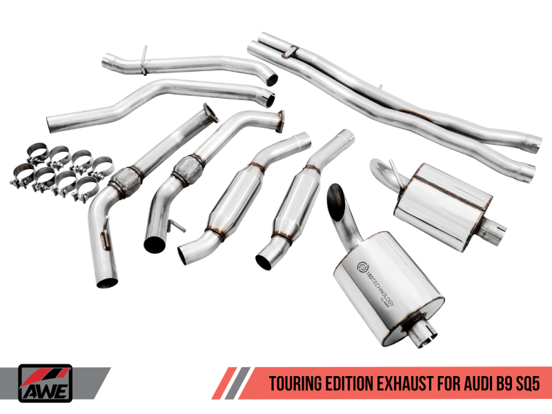 AWE Tuning Audi B9 SQ5 Non-Resonated Touring Edition Cat-Back Exhaust - 3020-31022-C-Dub Tech