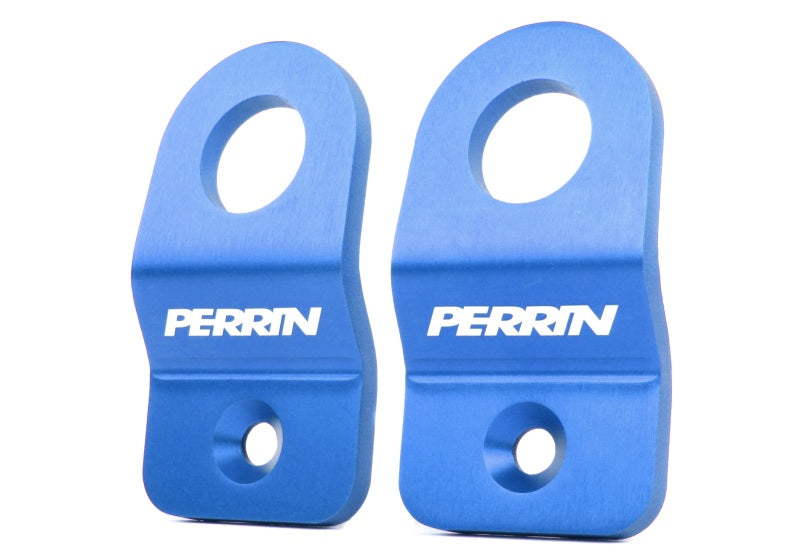 Perrin 08-21 Subaru WRX/STI Upper Radiator Bracket Set - Blue - PSP-ENG-521BL