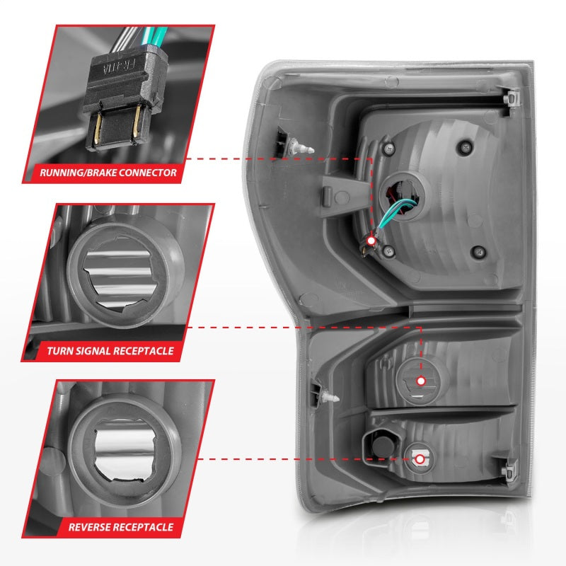 Anzo 07-11 Toyota Tundra Full LED Tailights Black Housing Smoke - 311387-C-Dub Tech