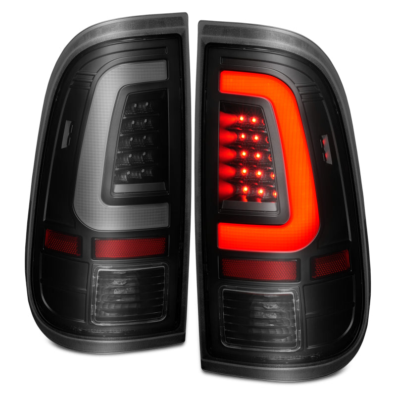 ANZO 2008-2016 Ford F-250 LED Tail w/ Lights Bar Black - 311379-C-Dub Tech