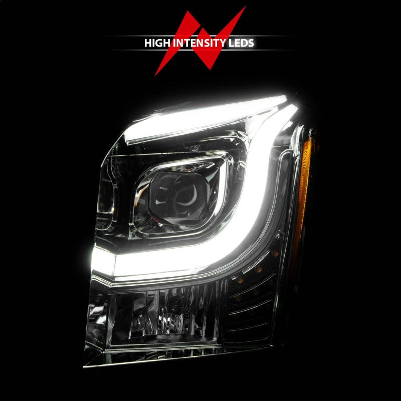 ANZO 2015-2017 GMC Yukon XL Projector Headlights W Lightbar - - 111536-C-Dub Tech