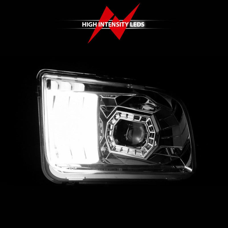 ANZO 05-09 Ford Mustang (w/Factory Halogen HL Only) Projector Headlights - 121567-C-Dub Tech