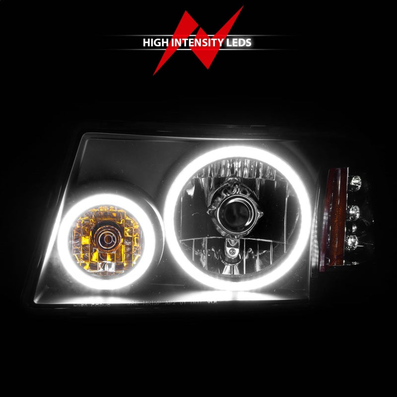 ANZO 2001-2011 Ford Ranger Projector Headlights w/ Halo Black (CCFL) - 111152-C-Dub Tech