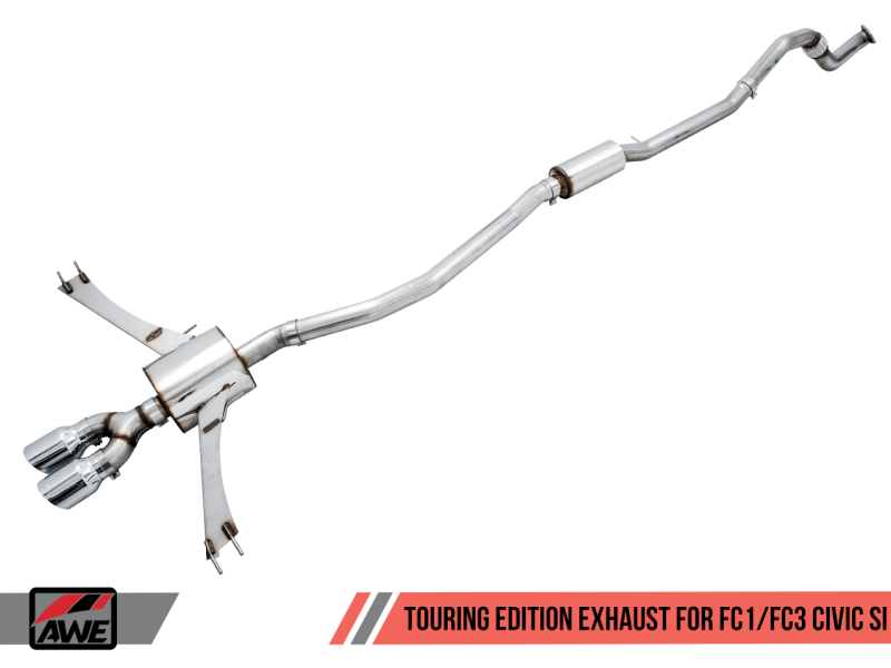 AWE Tuning 2016+ Honda Civic Si Touring Edition Exhaust w/Front - 3015-32108-C-Dub Tech