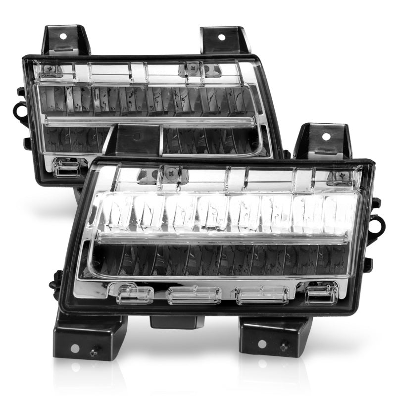 ANZO 2018-2021 Jeep Wrangler LED Side Markers Chrome Housing Clear - 511086-C-Dub Tech