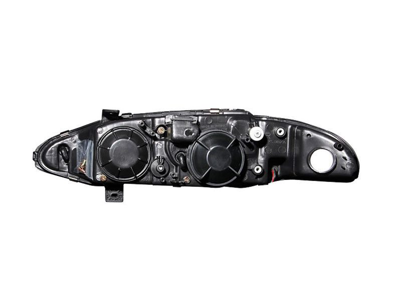 ANZO 1997-1999 Mitsubishi Eclipse Projector Headlights w/ Halo Black G2 - 121365-C-Dub Tech