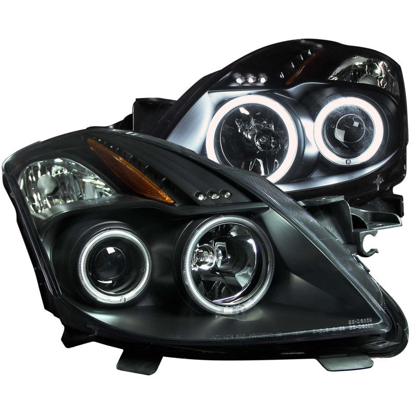 ANZO 2008-2009 Nissan Altima (2 Door ONLY) Projector Headlights w/ - 121395-C-Dub Tech