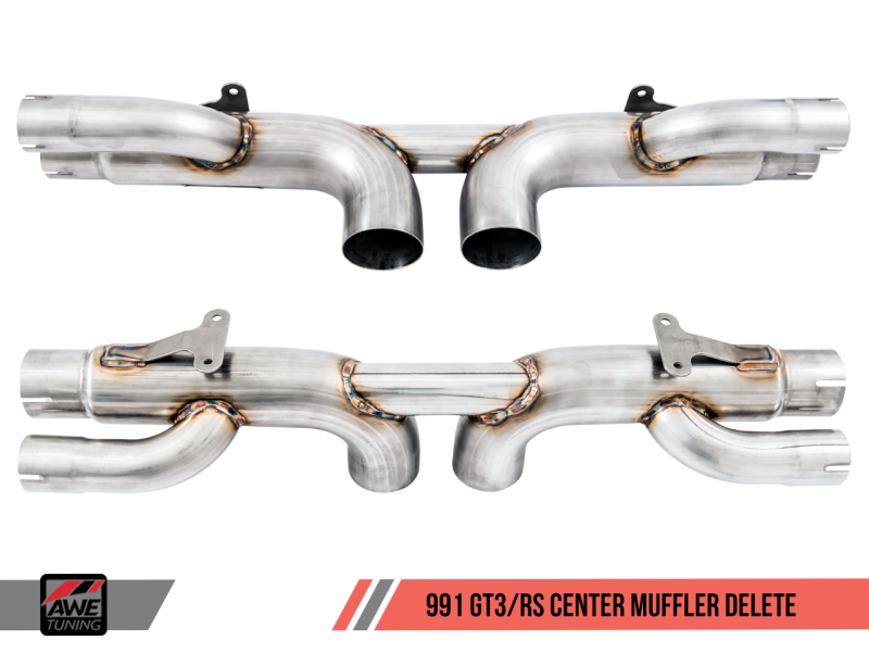 AWE Tuning Porsche 991 GT3 / RS Center Muffler Delete - 3010-32036-C-Dub Tech