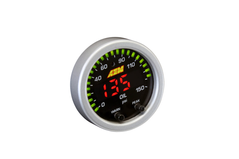 AEM X-Series 0-150 Oil Pressure Gauge Kit - 30-0307-C-Dub Tech