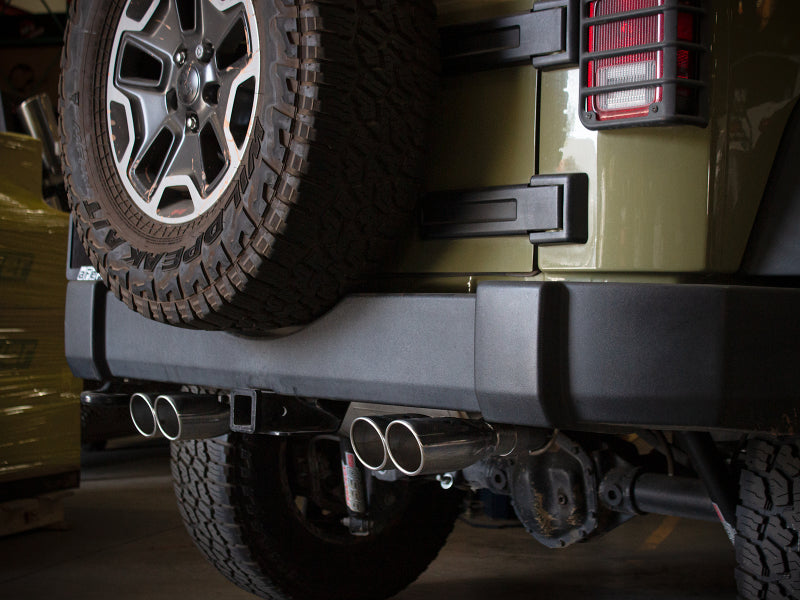 aFe Vulcan Series 2.5in 304SS Cat-Back Exhaust 07-18 Jeep Wrangler - 49-38087-P-C-Dub Tech