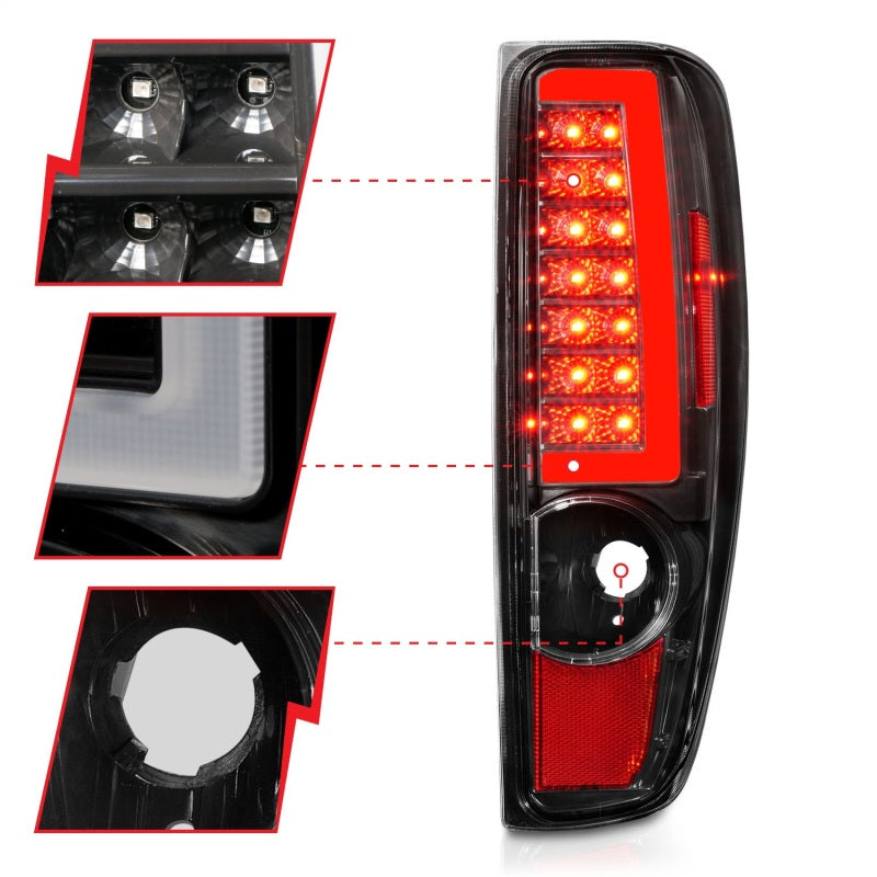 ANZO 2004-2012 Chevrolet Colorado/ GMC Canyon LED Tail Lights w/ - 311382-C-Dub Tech