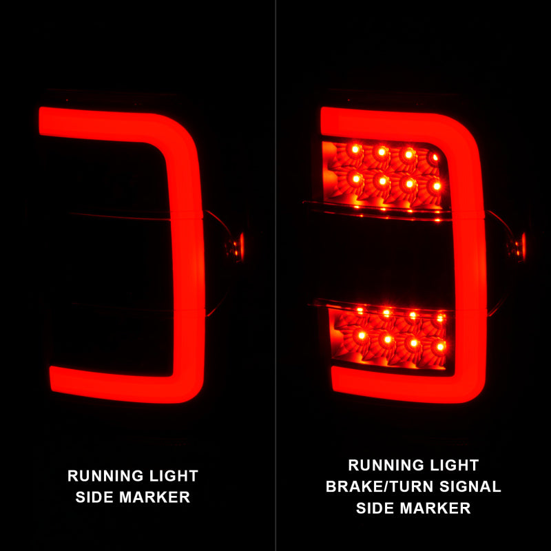 ANZO 2001-2011 Ford Ranger LED Tail Lights w/ Light Bar - 311390-C-Dub Tech