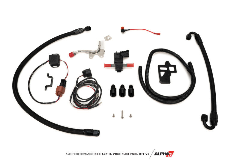 AMS Performance Q50/Q60 Red Alpha Flex Fuel Kit V2 - ALP.28.07.0006-1-C-Dub Tech