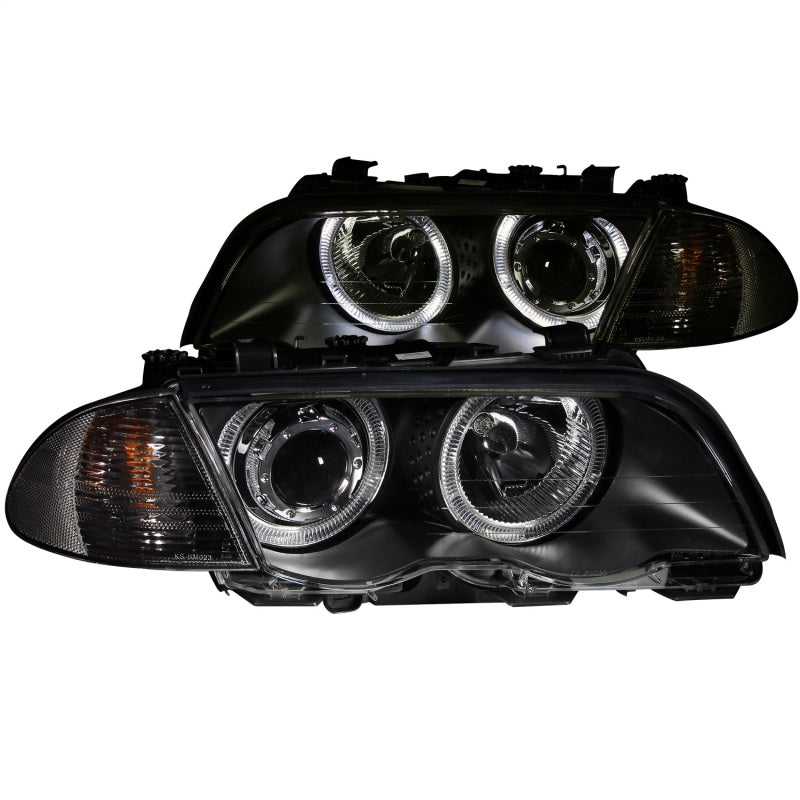 ANZO 1999-2001 BMW 3 Series E46 Projector Headlights w/ Halo - 121261-C-Dub Tech