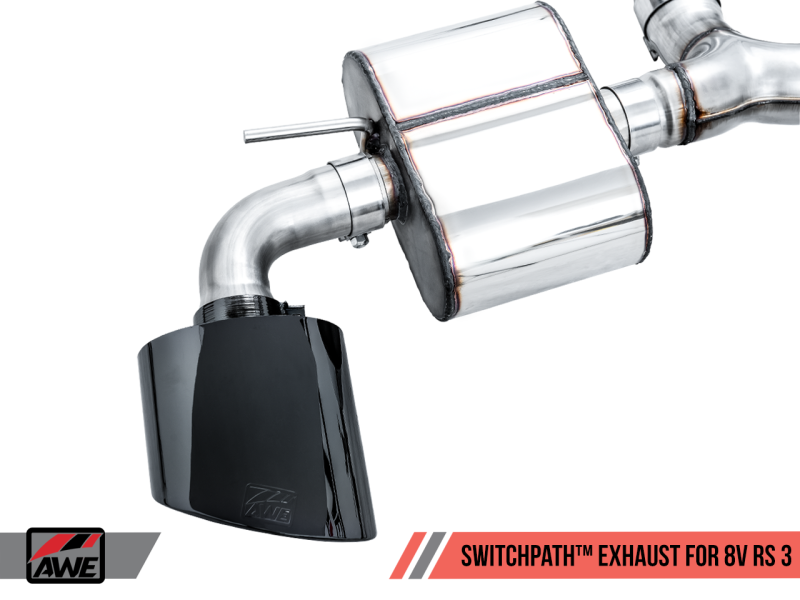 AWE Tuning 17-19 Audi RS3 8V SwitchPath Exhaust w/Diamond Black - 3025-33034-C-Dub Tech