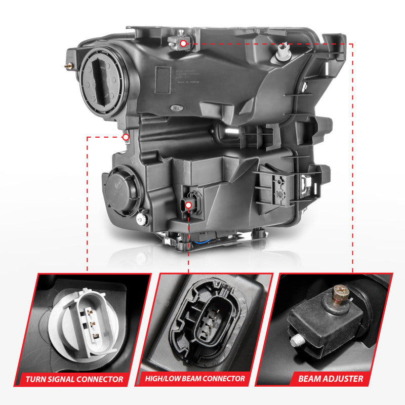 ANZO 15-17 Ford F-150 LED Projector Headlights - w/ Light - 111547-C-Dub Tech