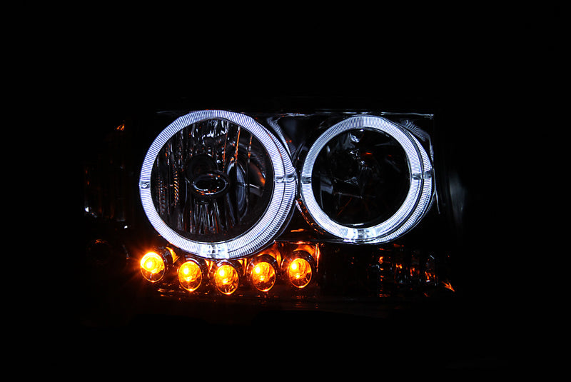ANZO 2007-2014 Chevy TahOE Crystal Headlight Chrome Amber(OE) - 111475-C-Dub Tech