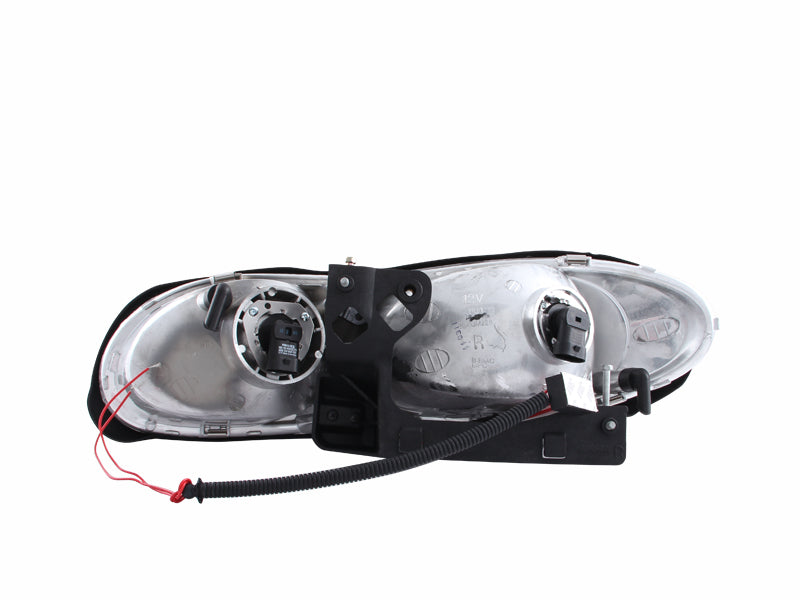 ANZO 1998-2002 Chevrolet Camaro Crystal Headlights w/ Halo Black - 121024-C-Dub Tech