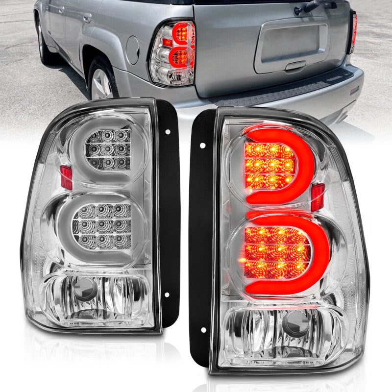 ANZO 2002-2009 Chevrolet Trailblazer LED Tail Lights w/ Light Bar - 311373-C-Dub Tech