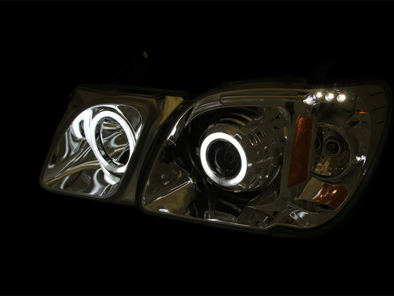 ANZO 1998-2007 Lexus Lx470 Projector Headlights w/ Halo Black (CCFL) - 111170-C-Dub Tech