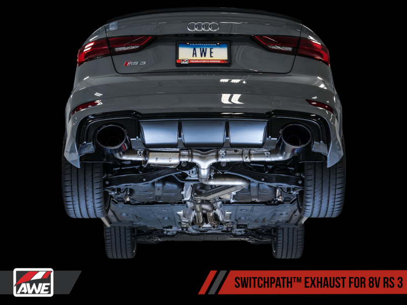AWE Tuning 17-19 Audi RS3 8V SwitchPath Exhaust w/Diamond Black - 3025-33034-C-Dub Tech